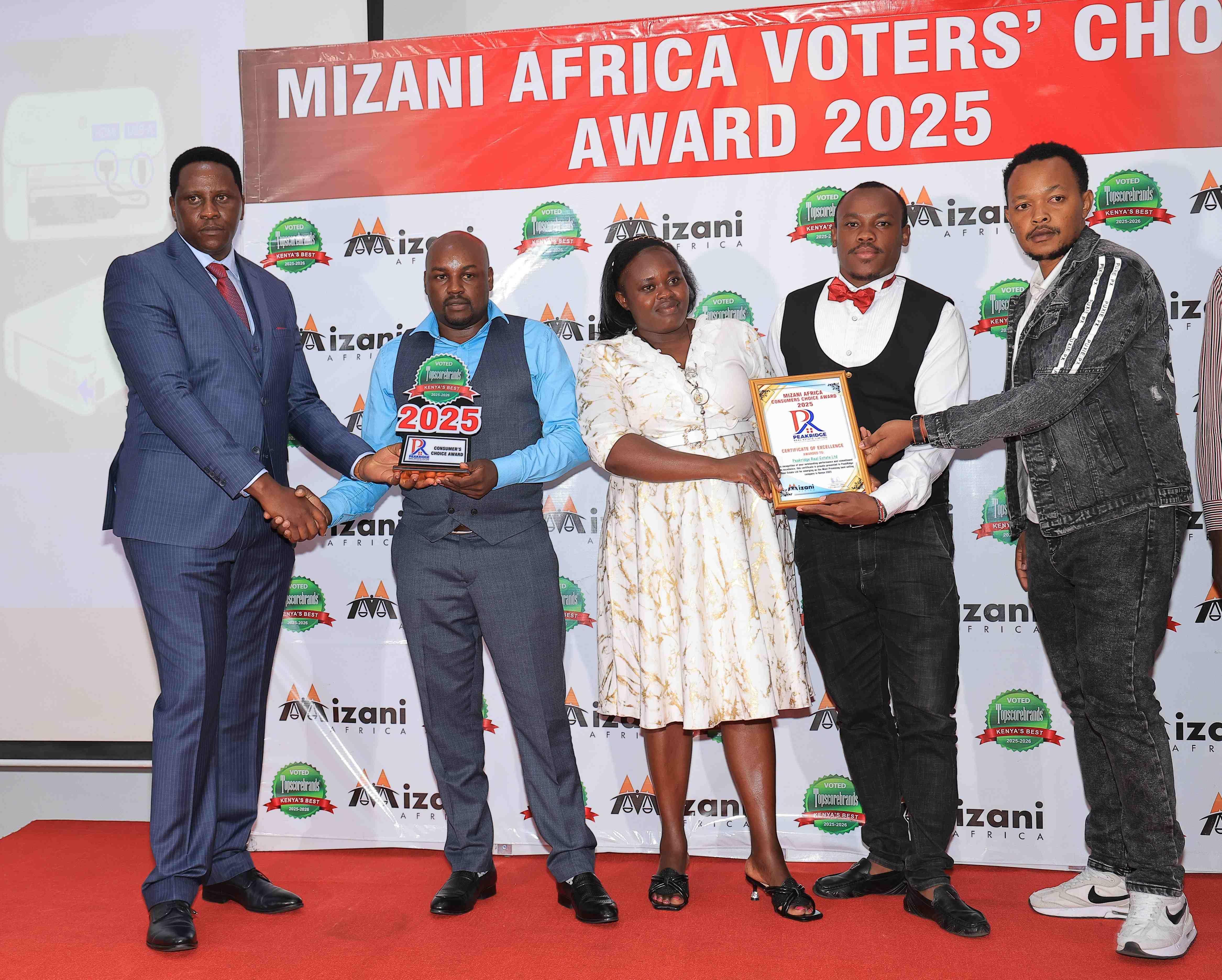 Proud Moment, Peakridge Real Estate Ltd Crowned the Best Upcoming Real Estate Company in Kenya